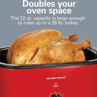 Hamilton Beach - 20 QT Electric Roaster Oven Red - 32235G