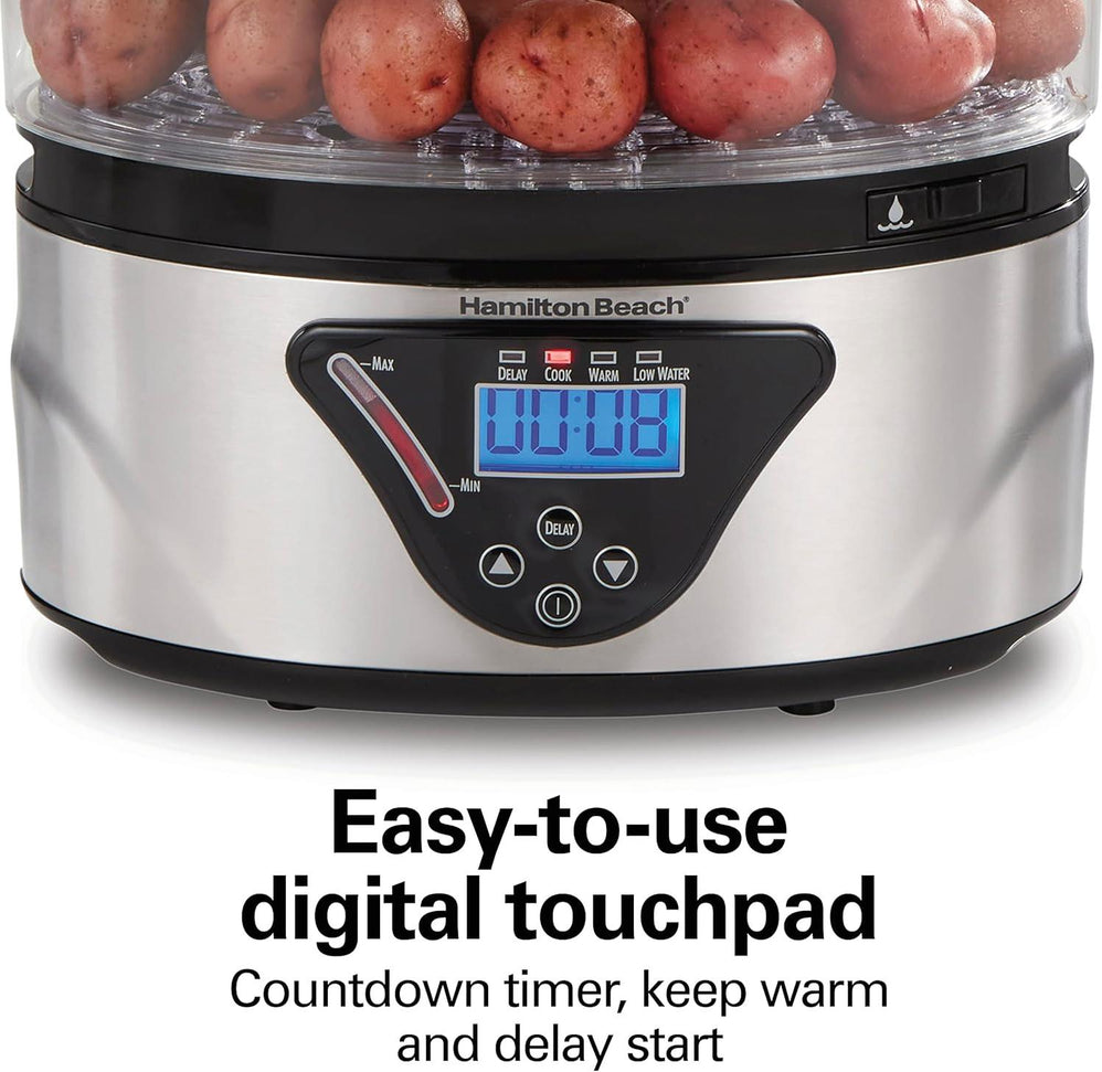 Hamilton Beach - 3-Tier Digital Electric Food Steamer - 37545