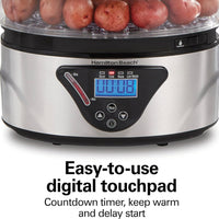 Hamilton Beach - 3-Tier Digital Electric Food Steamer - 37545
