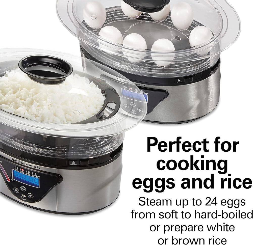 Hamilton Beach - 3-Tier Digital Electric Food Steamer - 37545