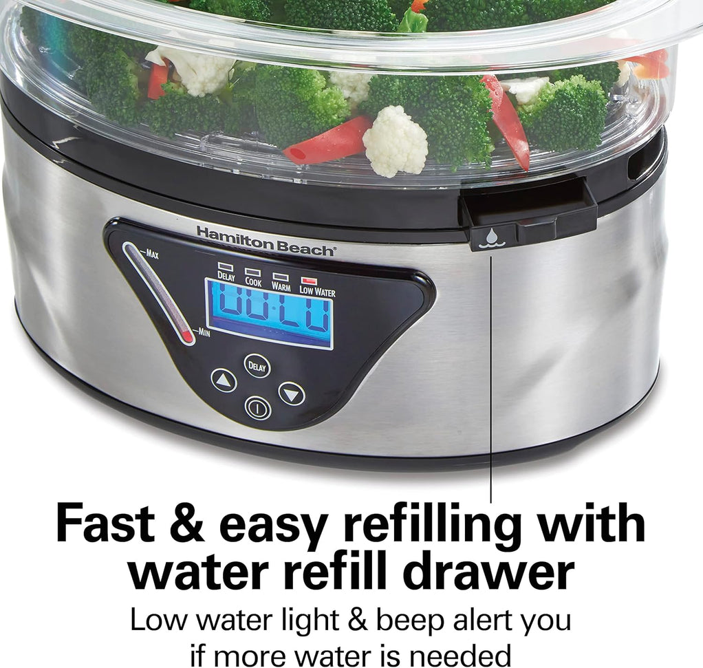 Hamilton Beach - 3-Tier Digital Electric Food Steamer - 37545