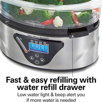 Hamilton Beach - 3-Tier Digital Electric Food Steamer - 37545