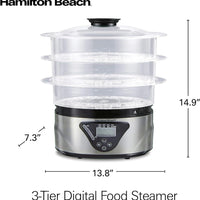 Hamilton Beach - 3-Tier Digital Electric Food Steamer - 37545