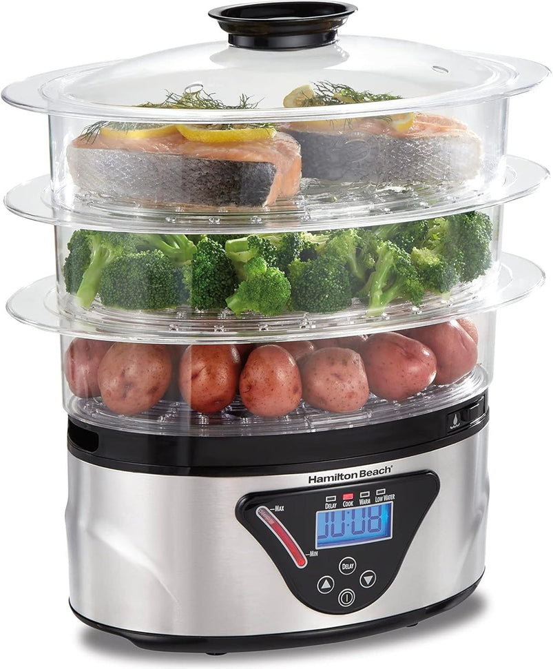 Hamilton Beach - 3-Tier Digital Electric Food Steamer - 37545