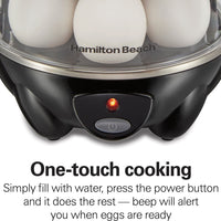 Hamilton Beach - 3-in-1 Egg Cooker with 14 Egg Capacity - 25508