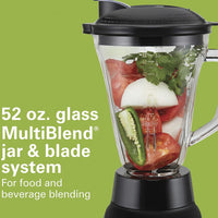 Hamilton Beach - 3-in-1 Electronic MultiBlend Kitchen System with Glass Jar, Travel Jar & Food Processor - 58176J