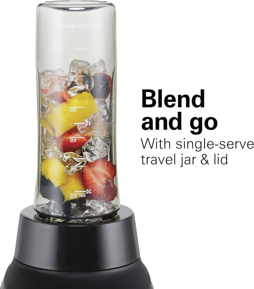 Hamilton Beach - 3-in-1 Electronic MultiBlend Kitchen System with Glass Jar, Travel Jar & Food Processor - 58176J