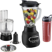 Hamilton Beach - 3-in-1 Electronic MultiBlend Kitchen System with Glass Jar, Travel Jar & Food Processor - 58176J