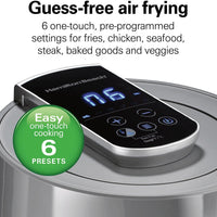 Hamilton Beach - 3.7 QT Digital Air Fryer Gray - 35051C