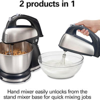 Hamilton Beach - 4 QT 6-Speed Stand/Hand Mixer - 64650