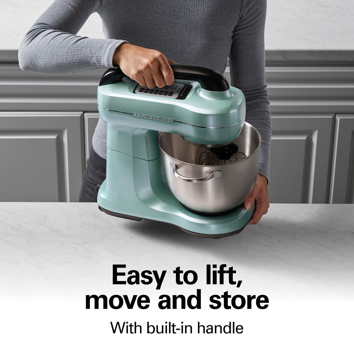 Hamilton Beach - 4 QT Aqua 7 Speed Stand Mixer - 63397