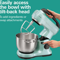 Hamilton Beach - 4 QT Aqua 7 Speed Stand Mixer - 63397