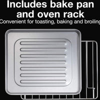 Hamilton Beach - 4 Slice Black and Silver Toaster Oven Multi-Function with Bake - 31260