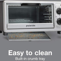 Hamilton Beach - 4 Slice Black and Silver Toaster Oven Multi-Function with Bake - 31260