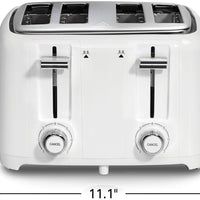 Hamilton Beach - 4 Slice Toaster with Extra-Wide Slots White - 24218