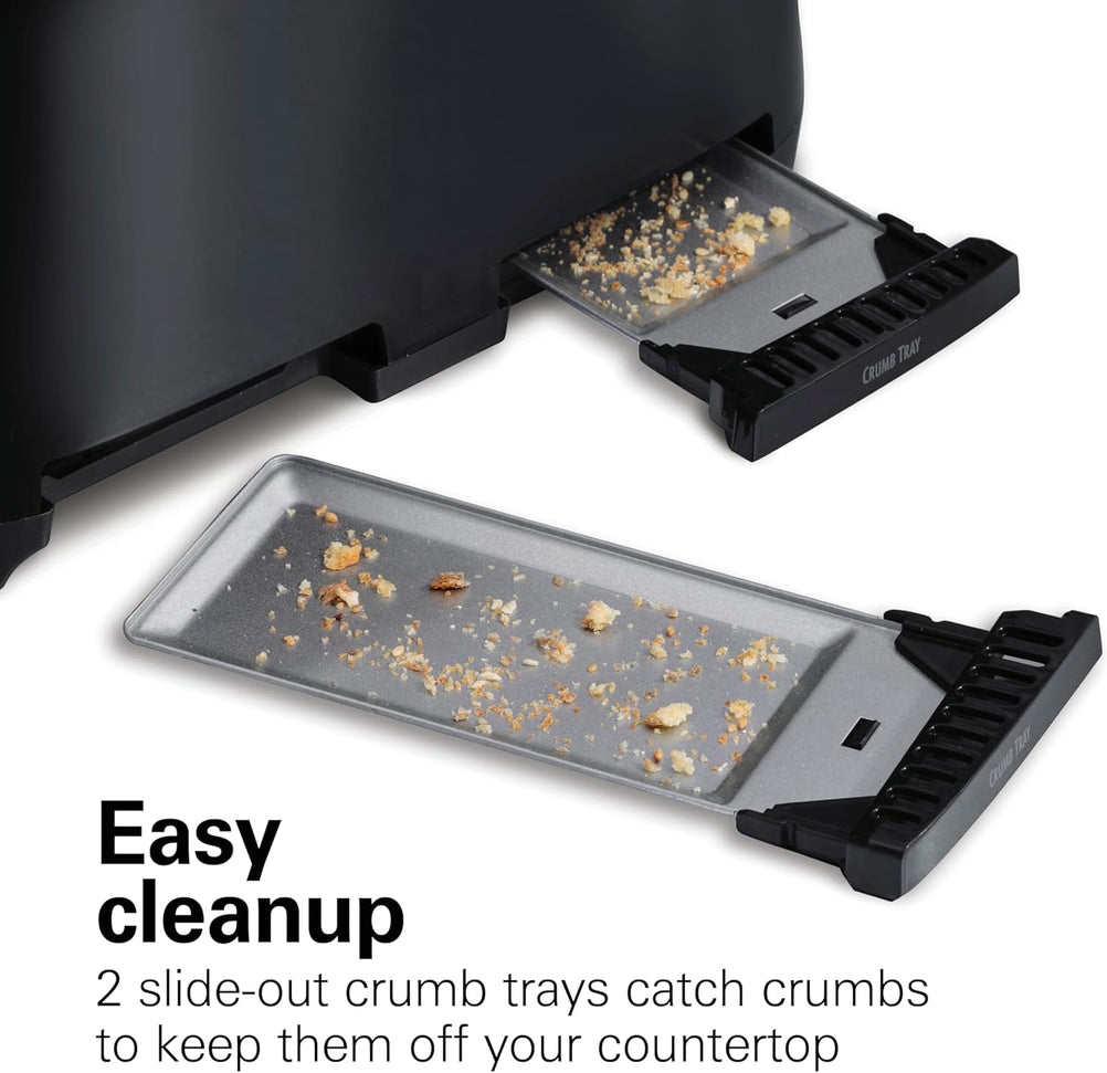 Hamilton Beach - 4 Slices Black Toaster with Extra-Wide Slots - 24217