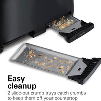 Hamilton Beach - 4 Slices Black Toaster with Extra-Wide Slots - 24217