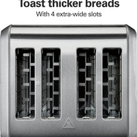 Hamilton Beach - 4 Slices Brushed Stainless Steel Toaster - 24910