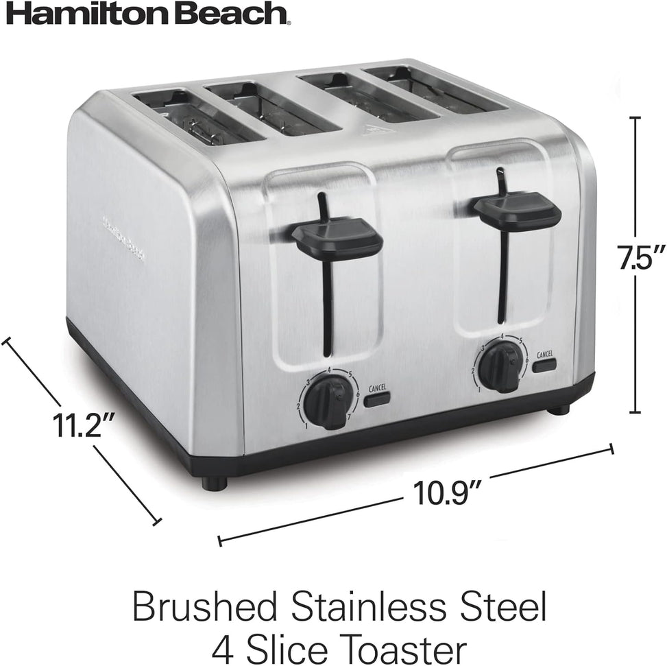 Hamilton Beach - 4 Slices Brushed Stainless Steel Toaster - 24910