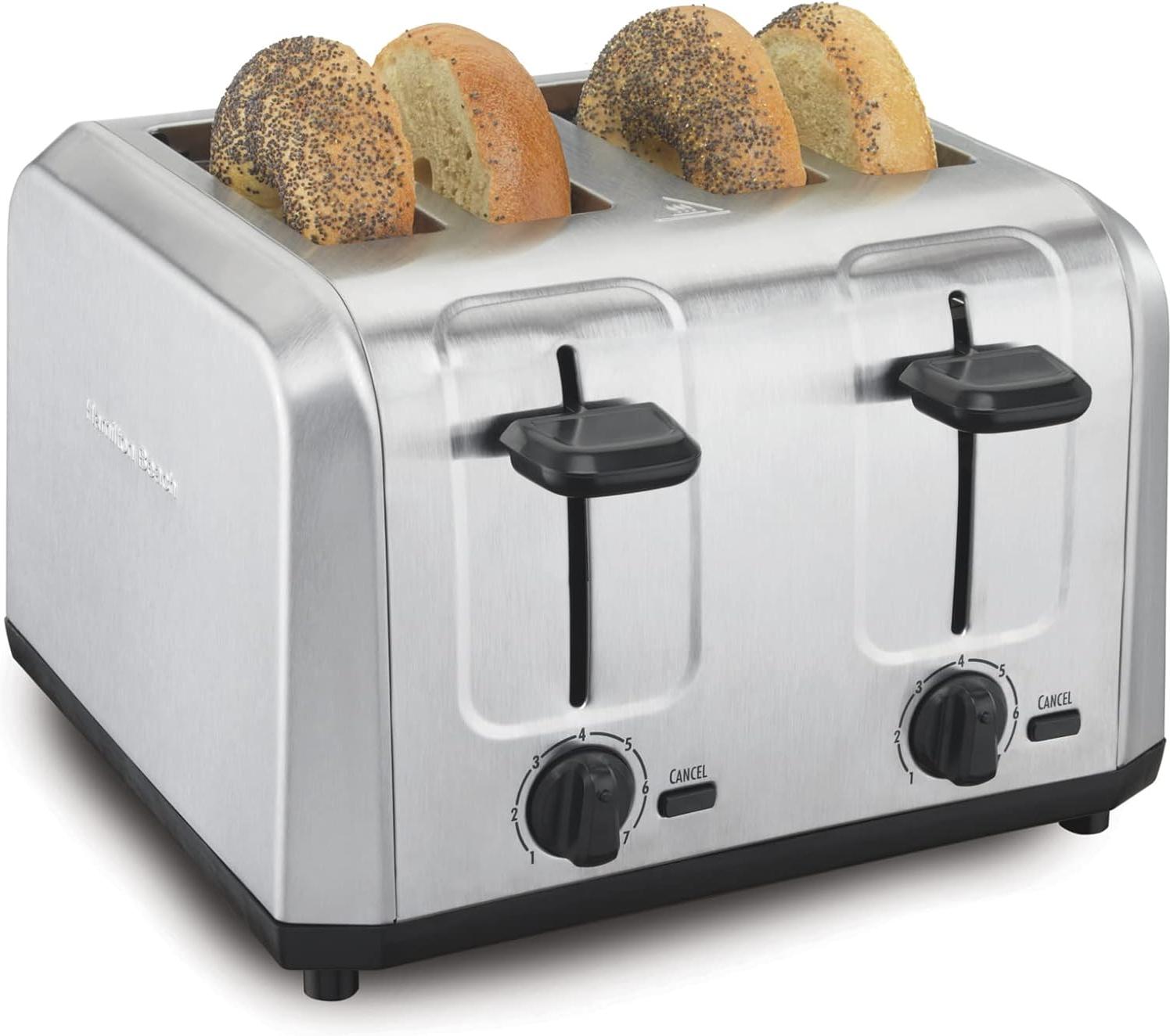 Hamilton Beach - 4 Slices Brushed Stainless Steel Toaster - 24910