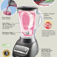 Hamilton Beach - 56 Oz Black Smoothie Blender with Plastic Jar - 50190F