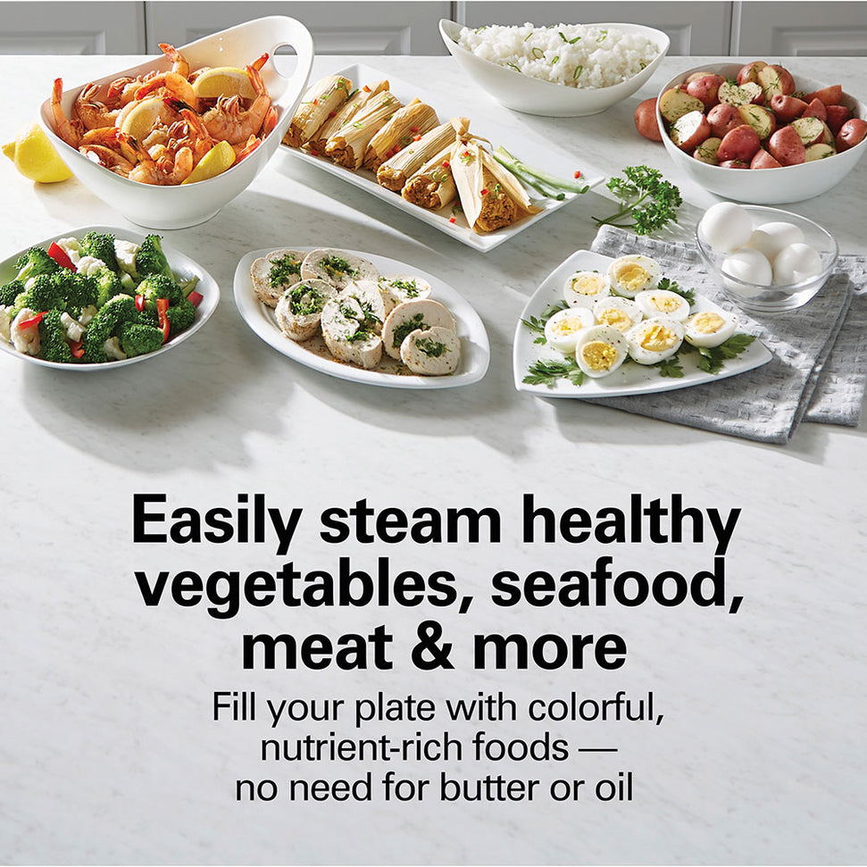 Hamilton Beach - 5.5 QT 2-Tier Digital Food Steamer - 37530MN