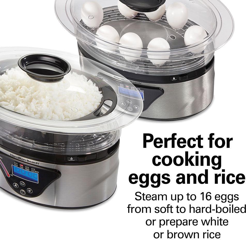 Hamilton Beach - 5.5 QT 2-Tier Digital Food Steamer - 37530MN