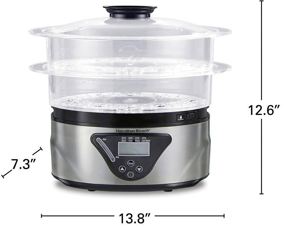 Hamilton Beach - 5.5 QT 2-Tier Digital Food Steamer - 37530MN