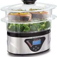 Hamilton Beach - 5.5 QT 2-Tier Digital Food Steamer - 37530MN