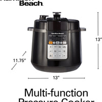 Hamilton Beach - 6 QT Multi Function Pressure Cooker Black - 34501C