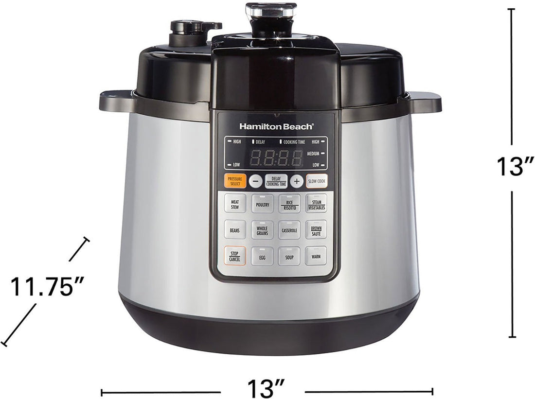 Hamilton Beach - 6 QT Multi Function Pressure Cooker Grey - 34500