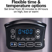 Hamilton Beach - 6 QT Programmable Defrost Slow Cooker - 33768G