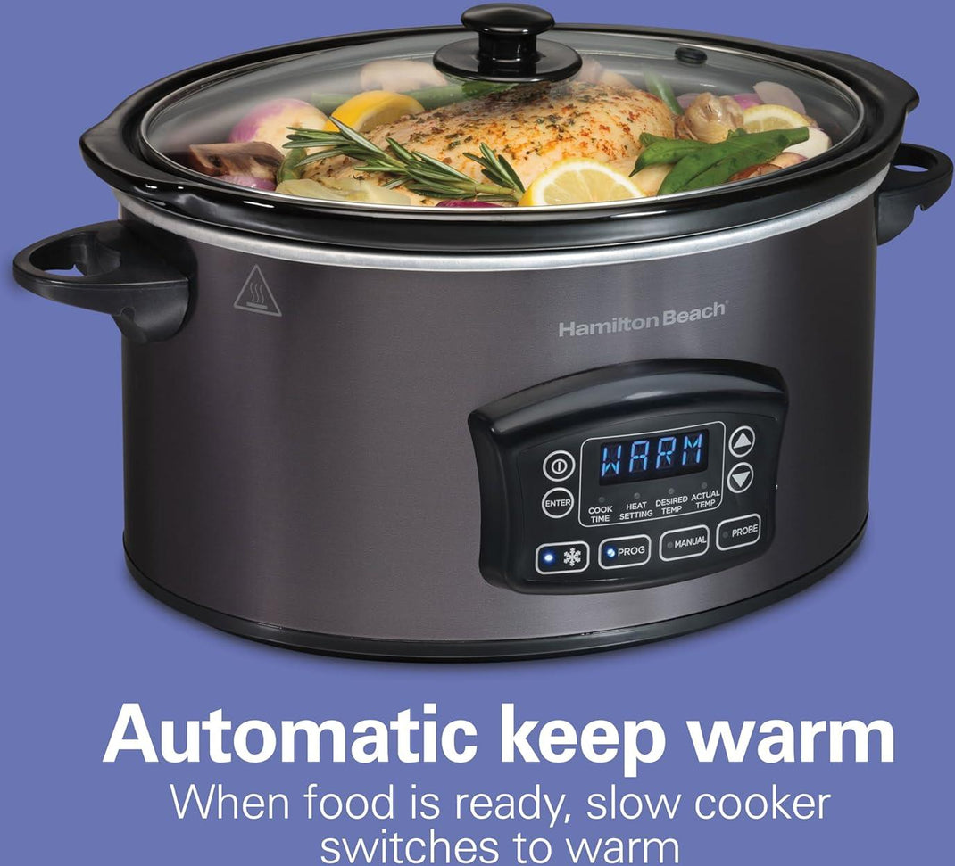 Hamilton Beach - 6 Quart Programmable Defrost Slow Cooker - 33768