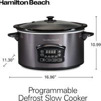 Hamilton Beach - 6 Quart Programmable Defrost Slow Cooker - 33768