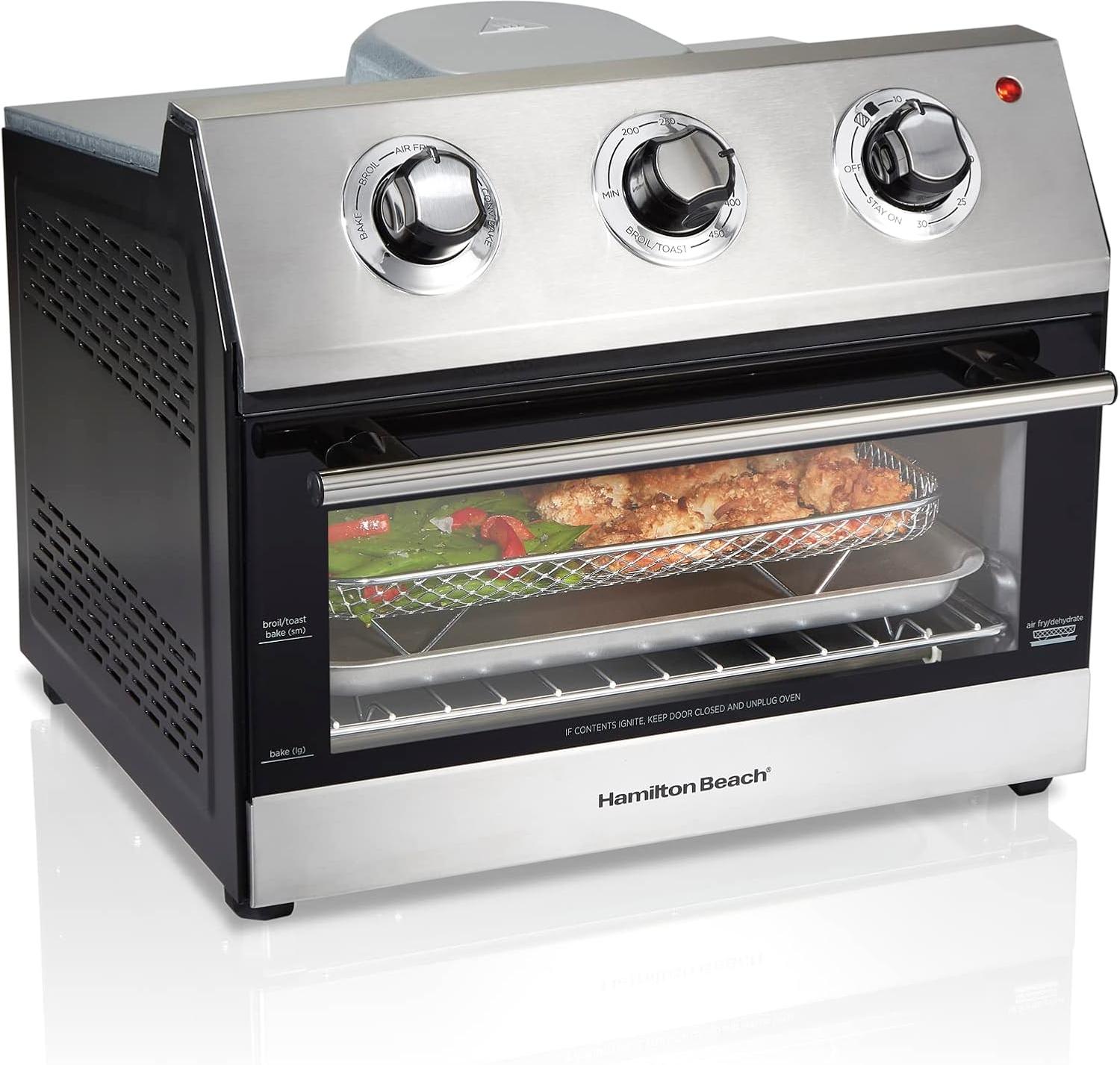 Hamilton Beach - 6 Slice Stainless Steel Countertop Air Fryer Toaster Oven - 31222