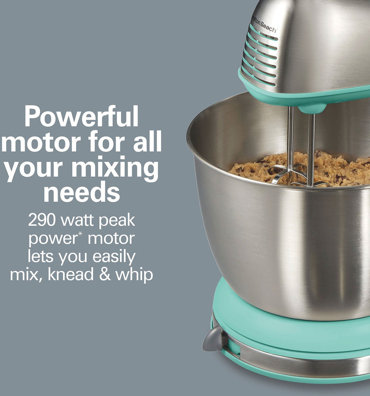 Hamilton Beach - 6 Speed Aqua Blue Classic Stand Mixer - 64658