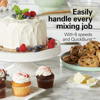 Hamilton Beach - 6 Speed Black Hand Mixer with Quick Burst™ and Snap-On Case - 62690F