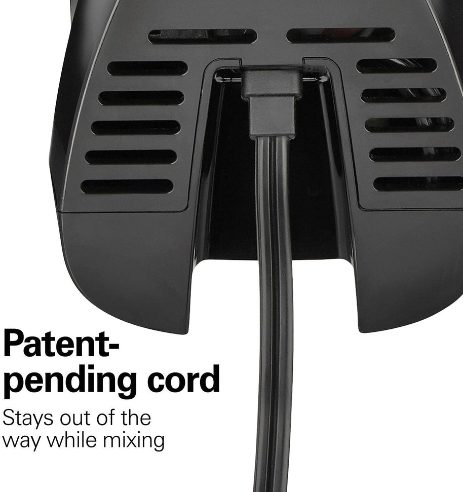 Hamilton Beach - 6 Speed Black Hand Mixer with Quick Burst™ and Snap-On Case - 62690F