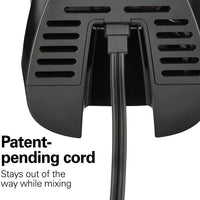 Hamilton Beach - 6 Speed Black Hand Mixer with Quick Burst™ and Snap-On Case - 62690F