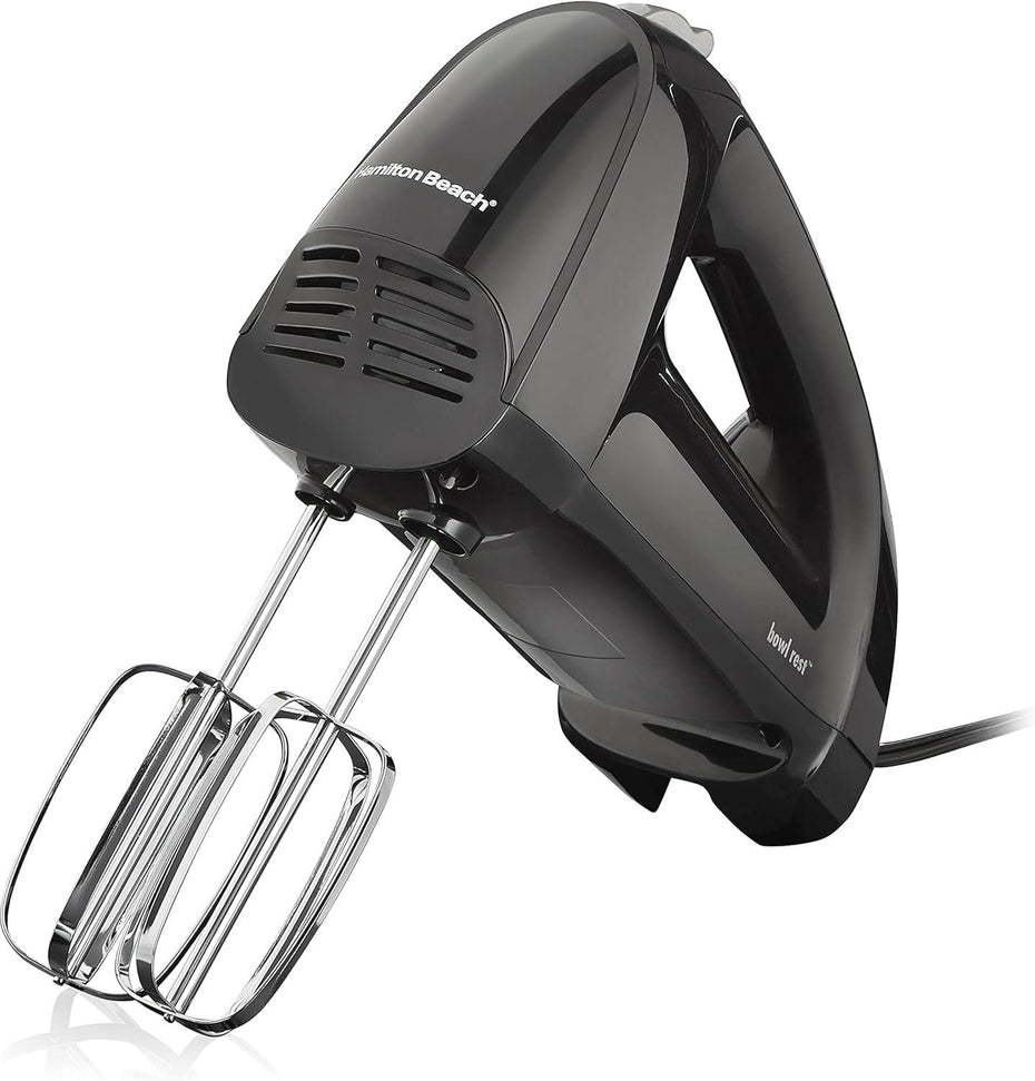 Hamilton Beach - 6 Speed Black Hand Mixer with Quick Burst™ and Snap-On Case - 62690F