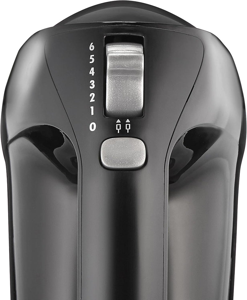 Hamilton Beach - 6 Speed Black Hand Mixer with Quick Burst™ and Snap-On Case - 62690F