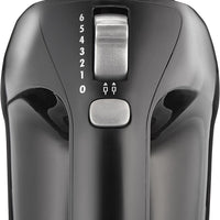 Hamilton Beach - 6 Speed Black Hand Mixer with Quick Burst™ and Snap-On Case - 62690F