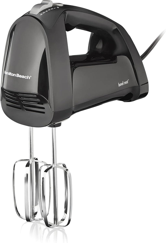 Hamilton Beach - 6 Speed Black Hand Mixer with Quick Burst™ and Snap-On Case - 62690F