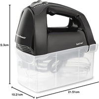 Hamilton Beach - 6 Speed Black Hand Mixer with Quick Burst™ and Snap-On Case - 62690F