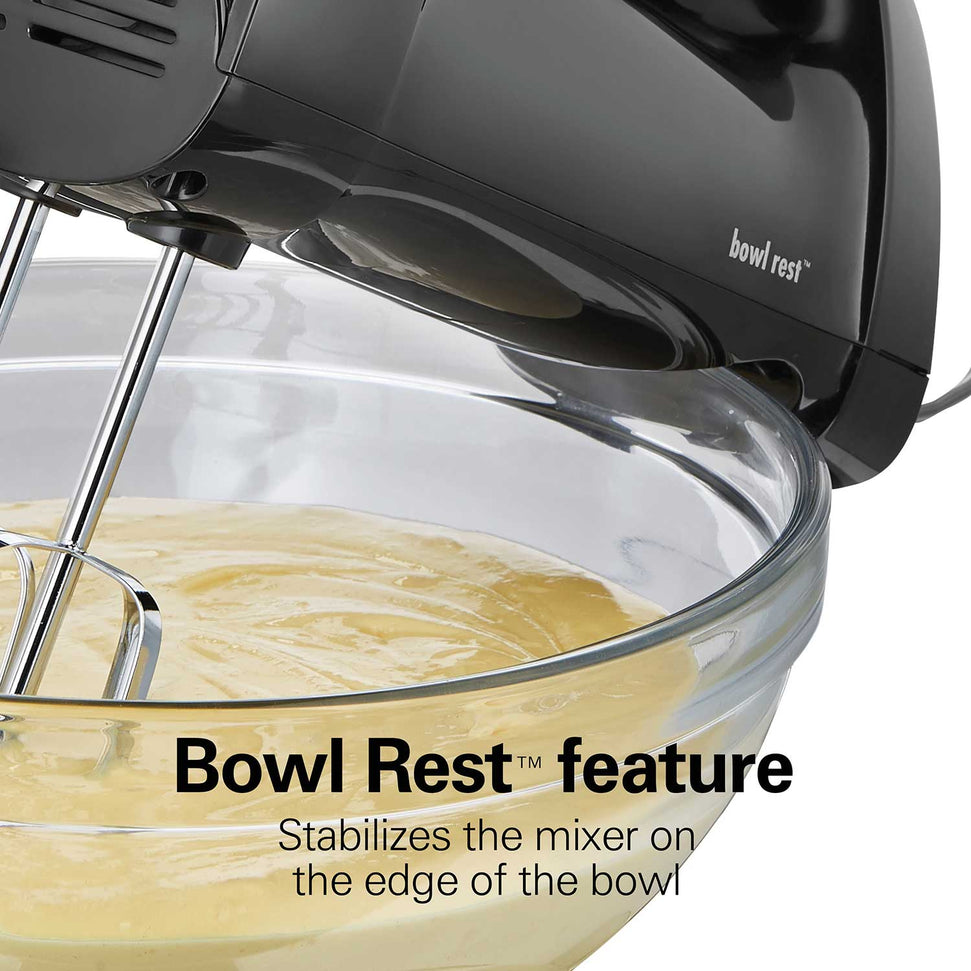 Hamilton Beach - 6 Speed Hand Mixer with Quick Burst and Snap-On Case - 62690FG