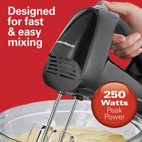 Hamilton Beach - 6 Speed Hand Mixer with Quick Burst and Snap-On Case - 62690FG