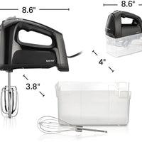 Hamilton Beach - 6 Speed Hand Mixer with Quick Burst and Snap-On Case - 62690FG