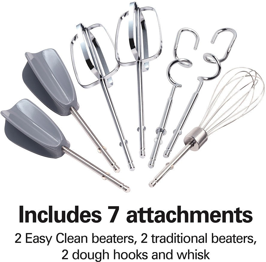 Hamilton Beach - 6 Speed Hand Mixer with Snap On Case Black - 62639C