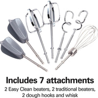 Hamilton Beach - 6 Speed Hand Mixer with Snap On Case Black - 62639C