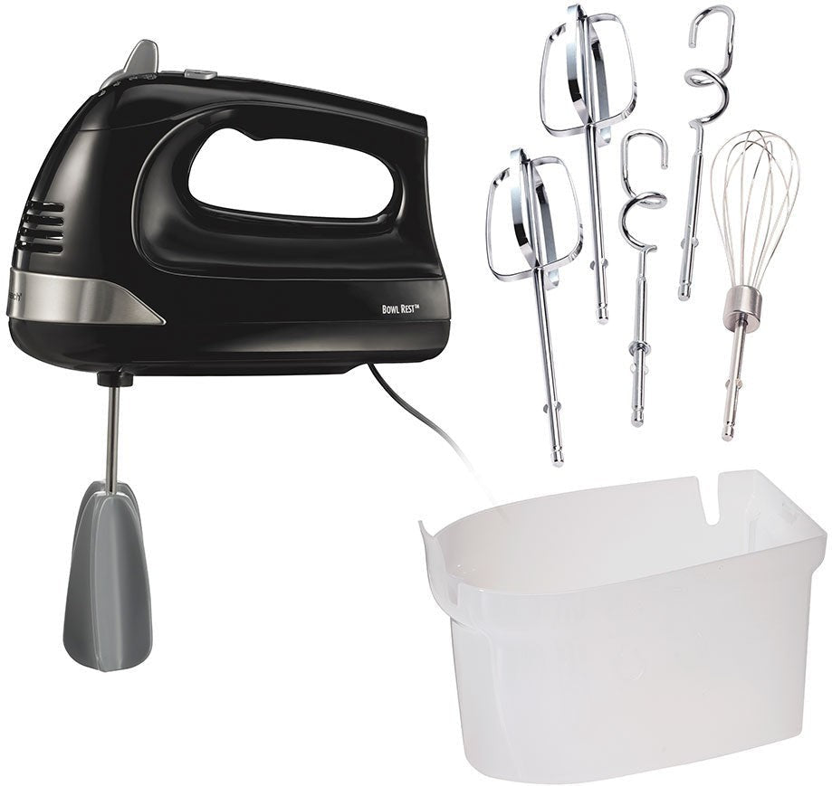 Hamilton Beach - 6 Speed Hand Mixer with Snap On Case Black - 62639C